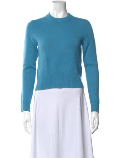 Pre-owned Tibi Cashmere Crew Neck Sweater In Blue
