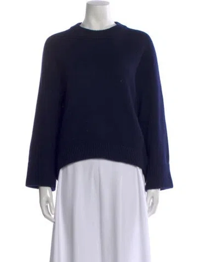 Pre-owned Tibi Cashmere Crew Neck Sweater In Blue