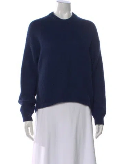 Pre-owned Tibi Cashmere Crew Neck Sweater In Blue
