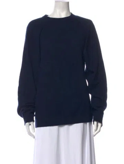Pre-owned Tibi Cashmere Crew Neck Sweater In Blue
