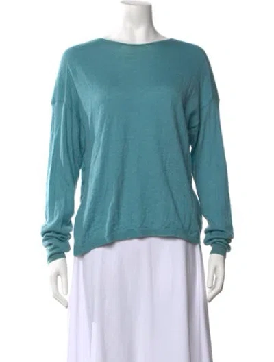 Pre-owned Tibi Cashmere Crew Neck Sweater In Blue