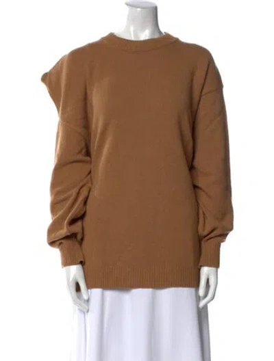 Pre-owned Tibi Cashmere Crew Neck Sweater In Brown