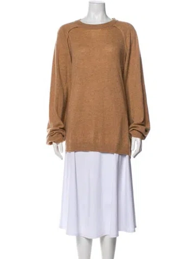 Pre-owned Tibi Cashmere Crew Neck Sweater In Brown