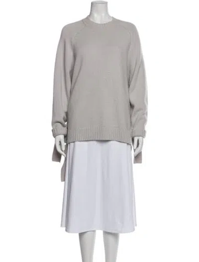 Pre-owned Tibi Cashmere Crew Neck Sweater In Gray