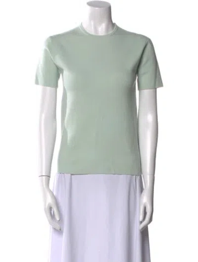 Pre-owned Tibi Cashmere Crew Neck Sweater In Green