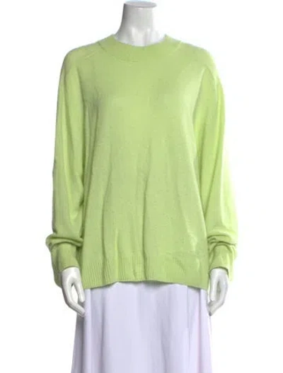 Pre-owned Tibi Cashmere Crew Neck Sweater In Green