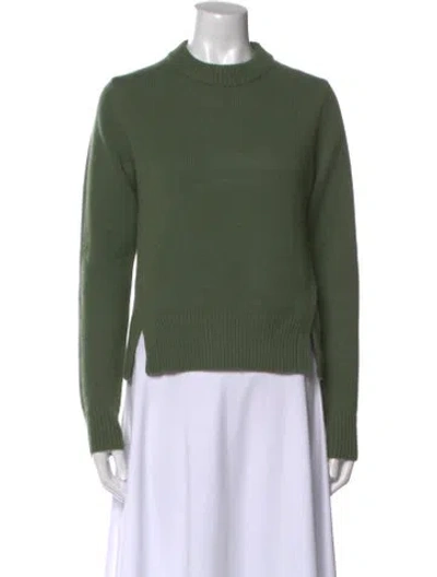 Pre-owned Tibi Cashmere Crew Neck Sweater In Green