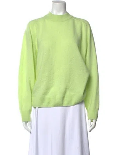 Pre-owned Tibi Cashmere Crew Neck Sweater In Green