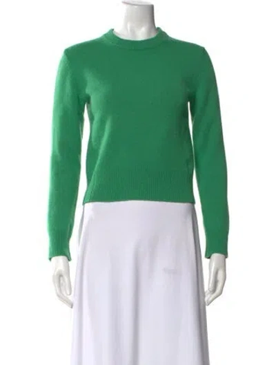 Pre-owned Tibi Cashmere Crew Neck Sweater In Green