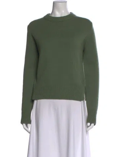 Pre-owned Tibi Cashmere Crew Neck Sweater In Green