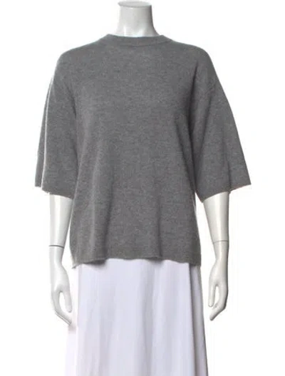 Pre-owned Tibi Cashmere Crew Neck Sweater In Grey