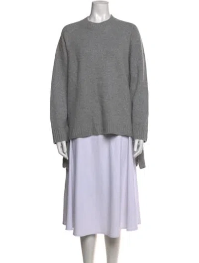 Pre-owned Tibi Cashmere Crew Neck Sweater In Grey