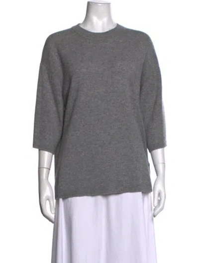 Pre-owned Tibi Cashmere Crew Neck Sweater In Grey