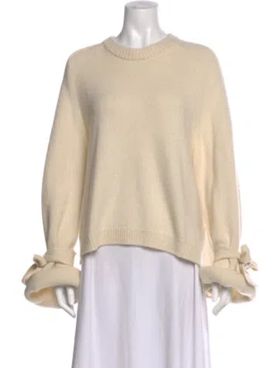 Pre-owned Tibi Cashmere Crew Neck Sweater In Neutral