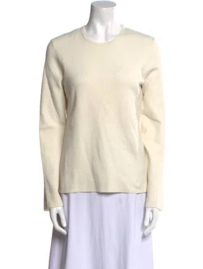 Pre-owned Tibi Cashmere Crew Neck Sweater In Neutral