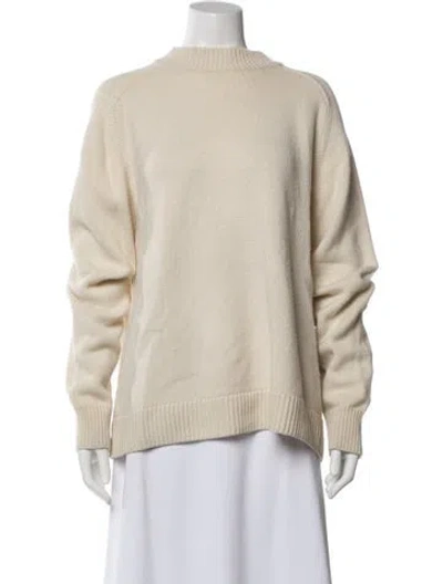 Pre-owned Tibi Cashmere Crew Neck Sweater In Neutral