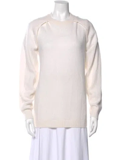 Pre-owned Tibi Cashmere Crew Neck Sweater In Neutral