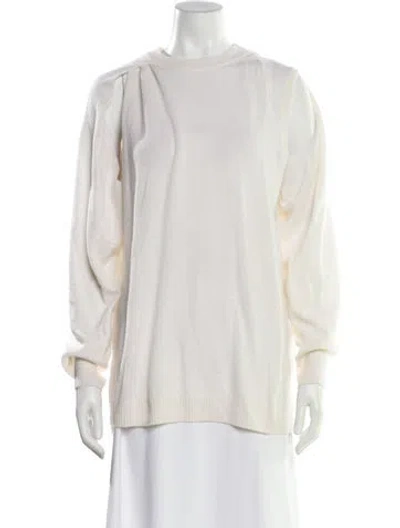 Pre-owned Tibi Cashmere Crew Neck Sweater In Neutral