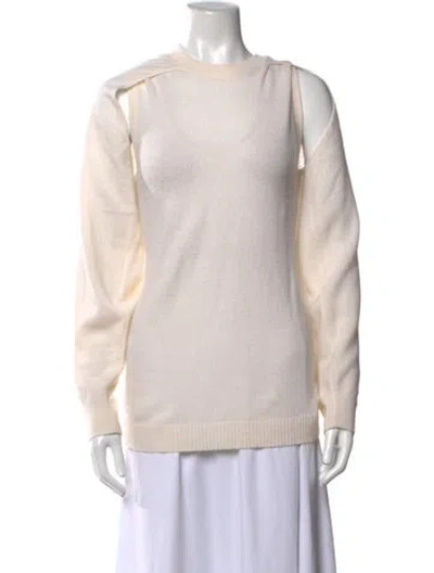 Pre-owned Tibi Cashmere Crew Neck Sweater In Neutrals