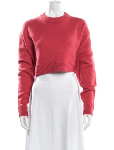 Pre-owned Tibi Cashmere Crew Neck Sweater In Red
