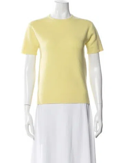 Pre-owned Tibi Cashmere Crew Neck Sweater In Yellow