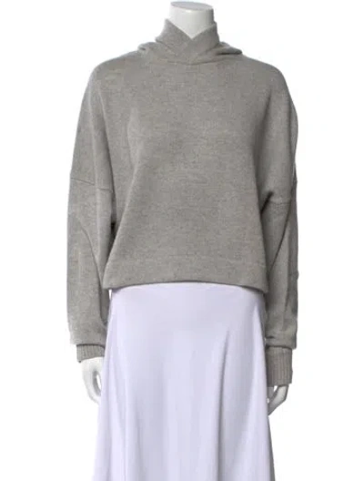 Pre-owned Tibi Cashmere Crew Neck Sweatshirt In Gray