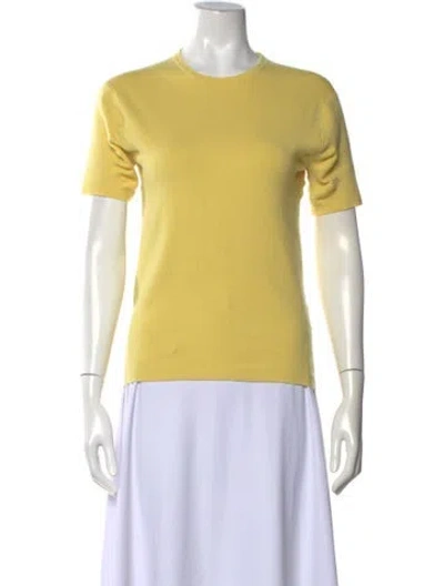 Pre-owned Tibi Cashmere Crew Neck Top In Yellow