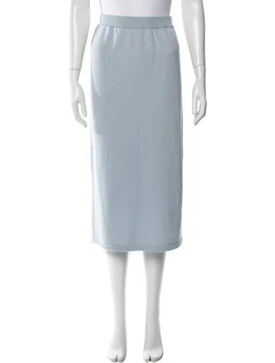 Pre-owned Tibi Cashmere Midi Length Skirt In Blue