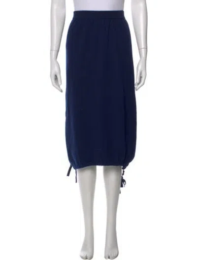 Pre-owned Tibi Cashmere Midi Length Skirt In Blue