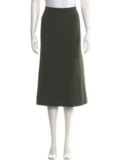 Pre-owned Tibi Cashmere Midi Length Skirt In Green