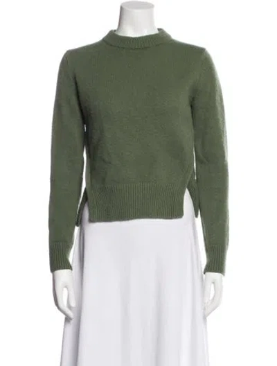 Pre-owned Tibi Cashmere Mock Neck Sweater In Green