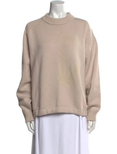 Pre-owned Tibi Cashmere Mock Neck Sweater In Neutral