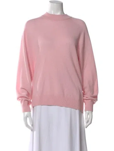 Pre-owned Tibi Cashmere Mock Neck Sweater In Pink