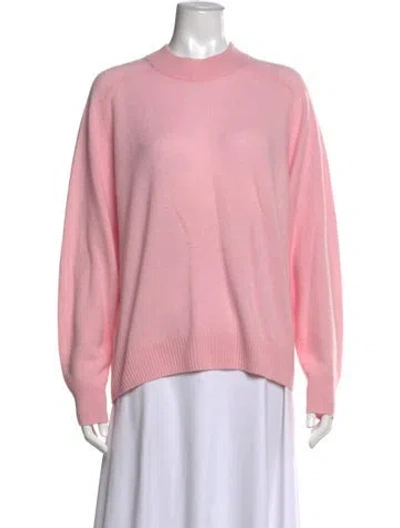 Pre-owned Tibi Cashmere Mock Neck Sweater In Pink