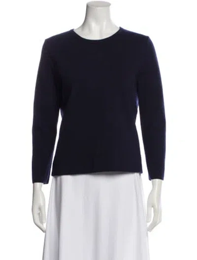 Pre-owned Tibi Cashmere Scoop Neck Sweater In Blue