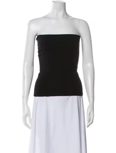 Pre-owned Tibi Cashmere Strapless Top In Black
