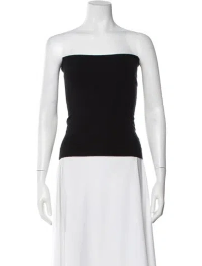 Pre-owned Tibi Cashmere Strapless Top In Black