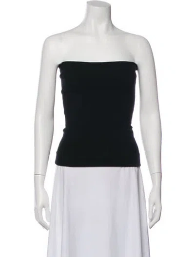 Pre-owned Tibi Cashmere Strapless Top In Black