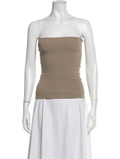Pre-owned Tibi Cashmere Strapless Top In Neutrals