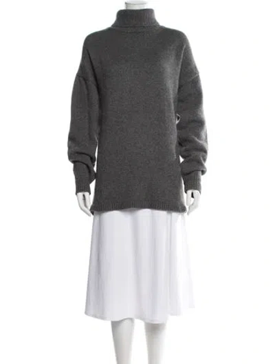 Pre-owned Tibi Cashmere Turtleneck Sweater In Gray