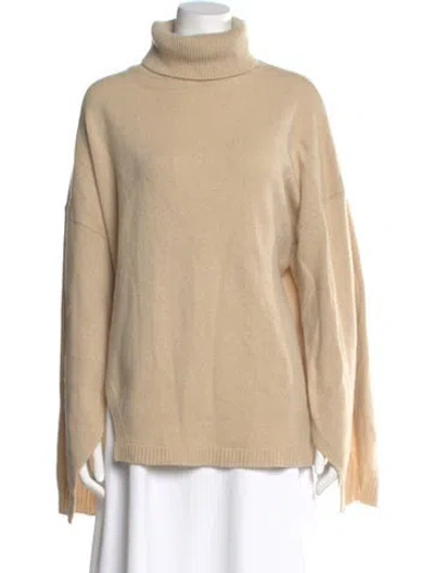 Pre-owned Tibi Cashmere Turtleneck Sweater In Neutral