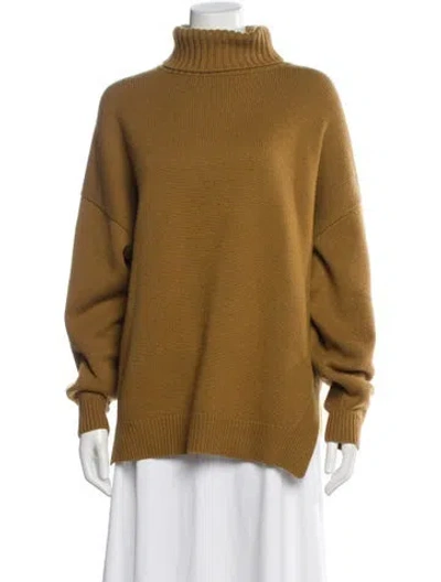 Pre-owned Tibi Cashmere Turtleneck Sweater In Neutral