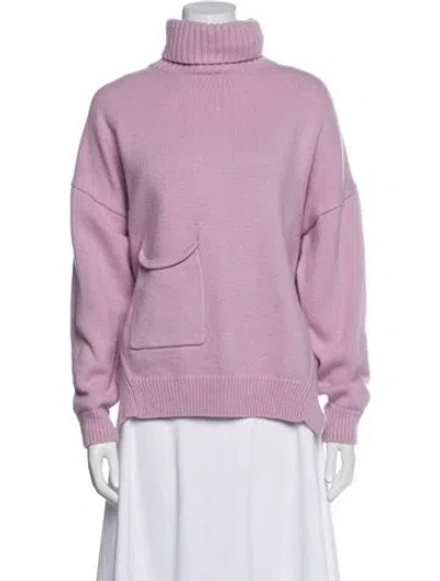 Pre-owned Tibi Cashmere Turtleneck Sweater In Purple