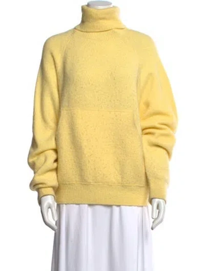 Pre-owned Tibi Cashmere Turtleneck Sweater In Yellow