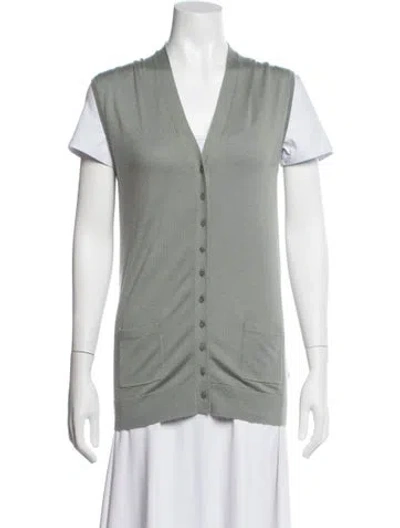 Pre-owned Tibi Cashmere Vest In Green