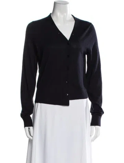 Pre-owned Tibi Cashmere V-neck Sweater In Black