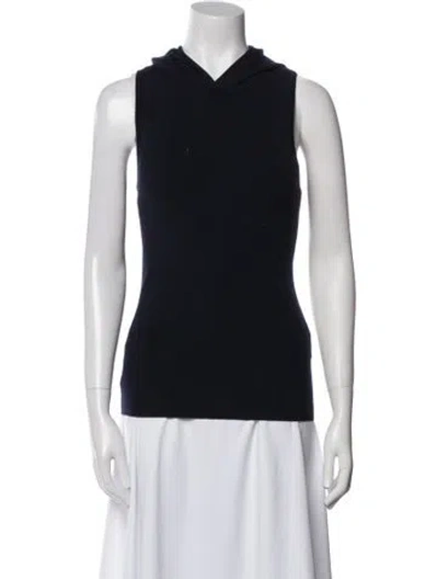 Pre-owned Tibi Cashmere V-neck Sweater In Blue