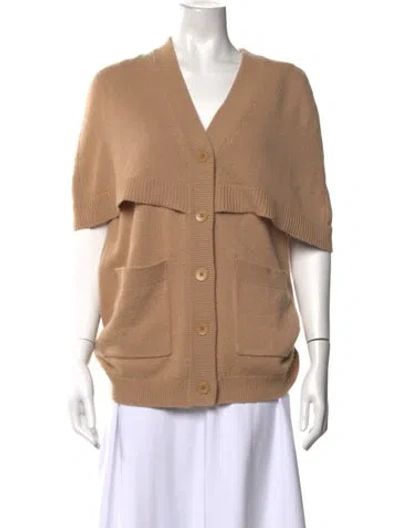 Pre-owned Tibi Cashmere V-neck Sweater In Neutral