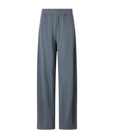 Tibi Winslow Cotton Jersey Wide-leg Track Pants In Blue