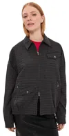 Tibi Cedrick Suiting Bomber Jacket Grey Multi In Grey Multi